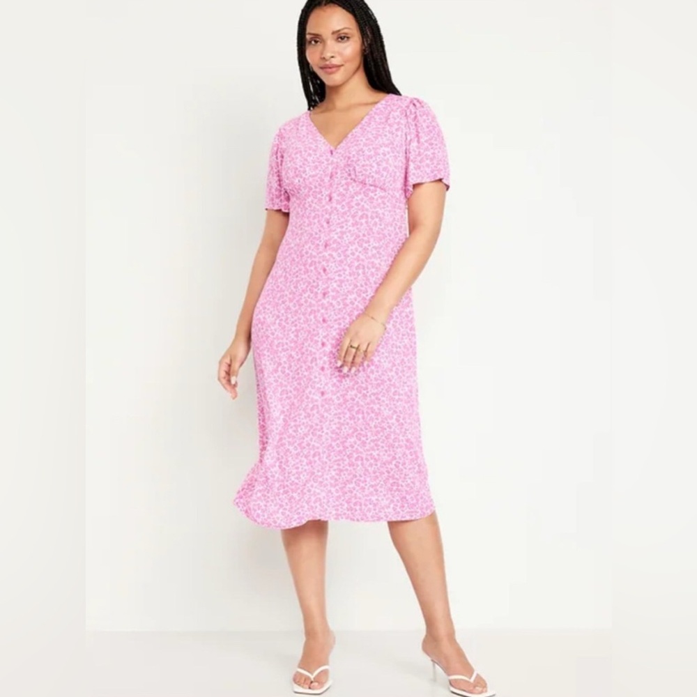 Pink Floral Women's Dress